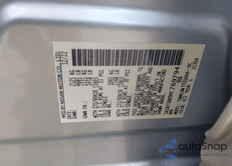 2023 Nissan Rogue Sv Intelligent Awd z USA, uszkodzony, nr VIN 5N1BT3BB9PC769794